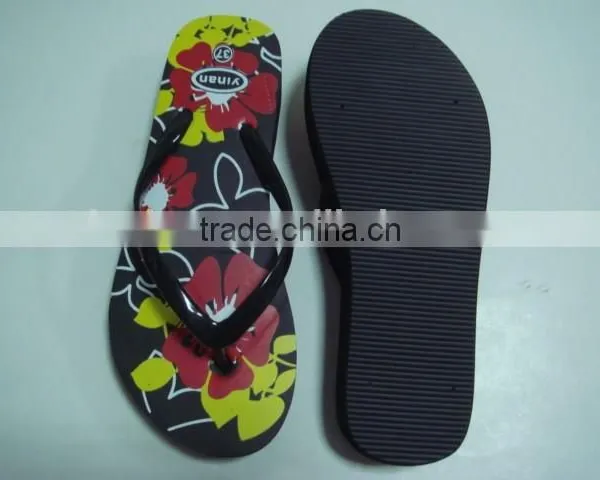 663 LOULUEN Custom EVA Ladies Flat Slippers Wedge Flip Flops For Women With Logo photo-3