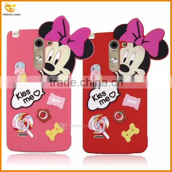 New Product 3d Cartoon Silicone Cellular Case for LG G3 Stylus photo-2