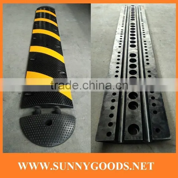 Length1830mm Rubber Cable Protector Rubber Speed Hump photo-2