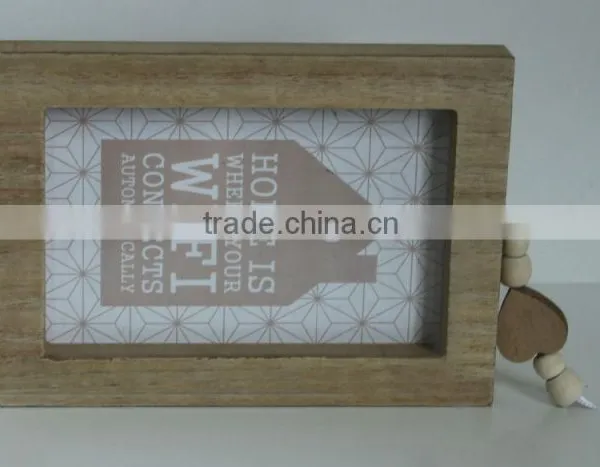 Beaded, Natural and Decorative Wall-hung Type Wooden Photo Frame photo-2