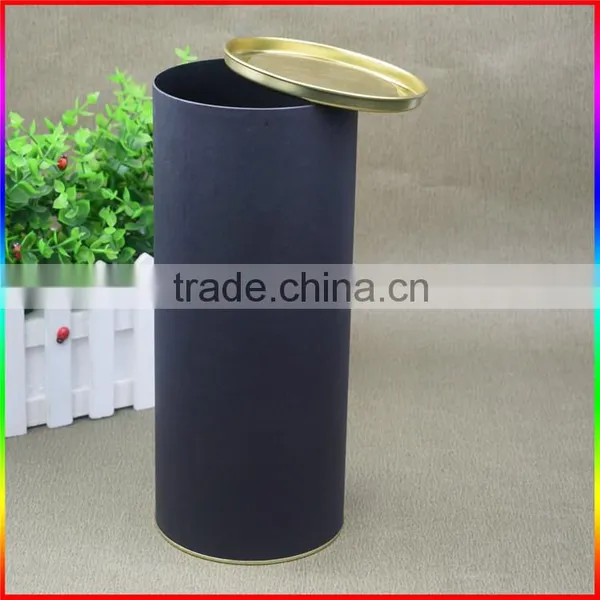 Empty Matte Black Paper Tube Tea Box photo-2