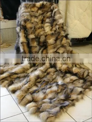 Whoilesale Genuine Fox Fur Blanket photo-5