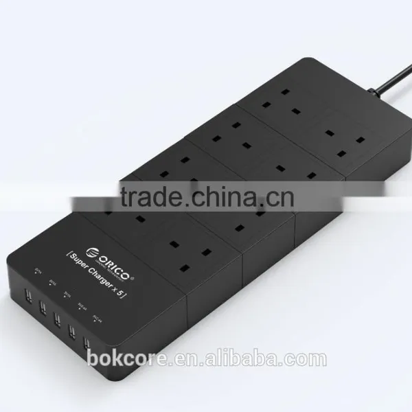 ORICO HPC-2A5U 2 Outlet Surge Protector 5 Port Desktop USB Charger With Smart Charging Technology photo-2