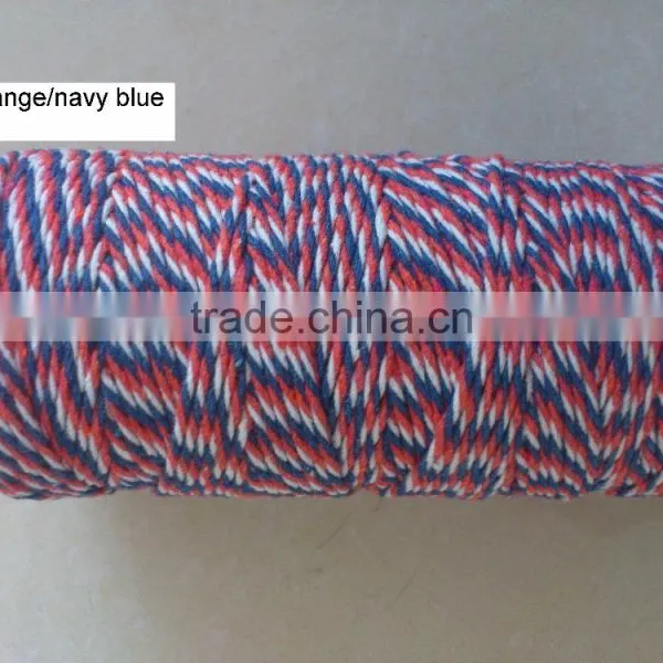 Fern Green White Cotton Twine for Gift Packing photo-2