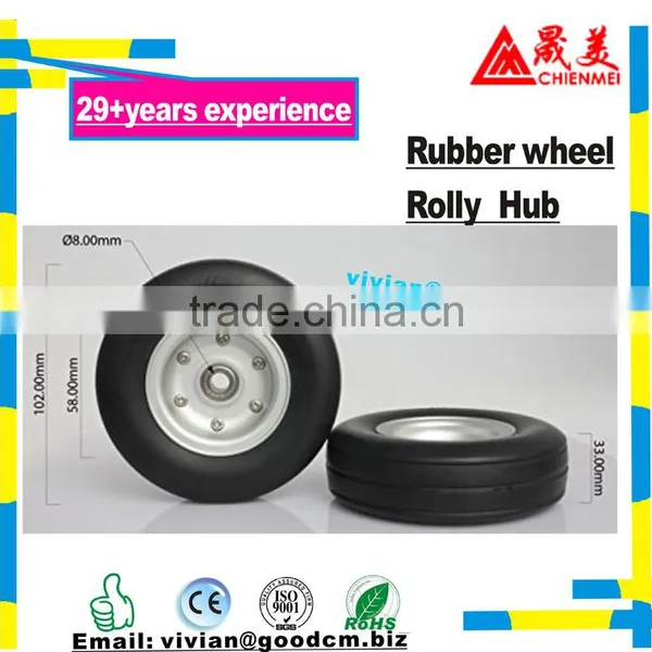 Rubber Wheel Aluminum Wheel With Ball Bearing /Metal Wheels/aluminum Rim Wheel photo-4