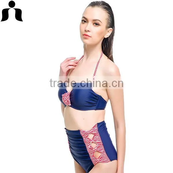 Hot Model Women High Waist Ladies Swim Wear photo-2