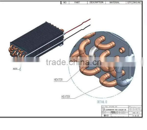 360*150*100MM Evaporator for Chiller photo-5