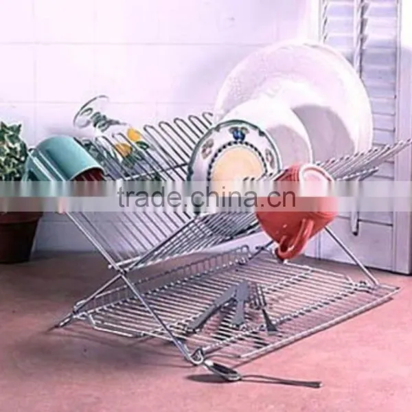 Folding Dish Rack-Steel-Double Cup Capacity Stand photo-2