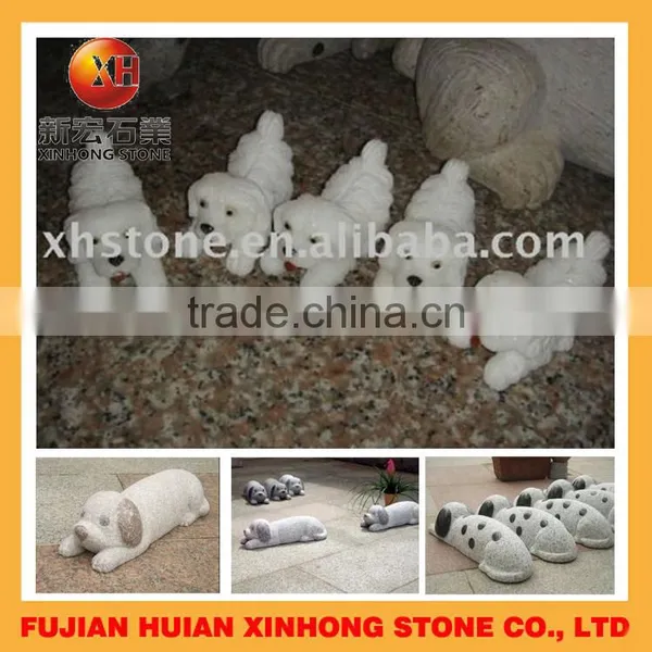 Life Size Tummy Sleeping Foo Dog Stone Statue for Yard Decoration photo-6