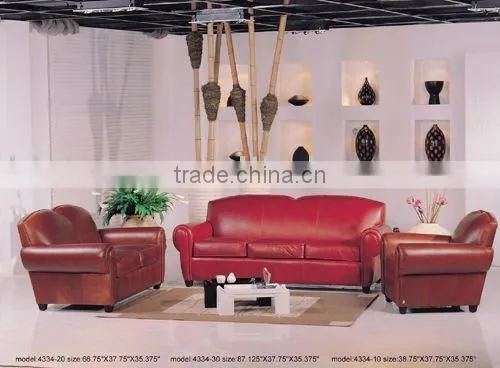 High Quality Modern Style Genuine Leather Sofa Set. American Style Leather Sofa Set. Chesterfield Sofa in Genuine Leather B48137