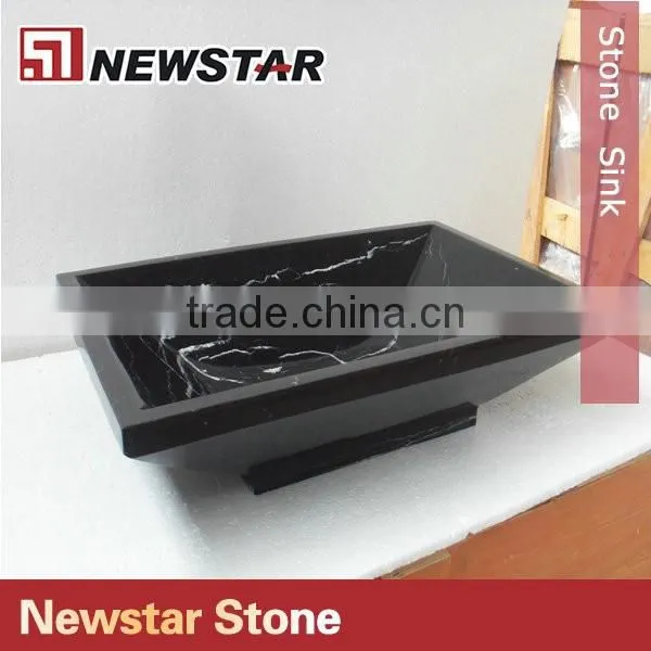 Newstar Polished Black Outdoor Stone Sink photo-2