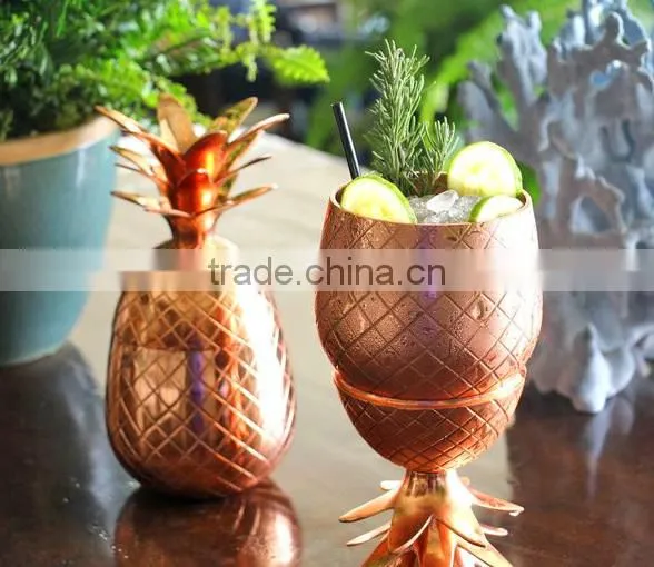 Copper Pineapple Manufacturer/gold Pineapple Cocktail Manufacturer Tumbler Rose Gold Copper Silver photo-4