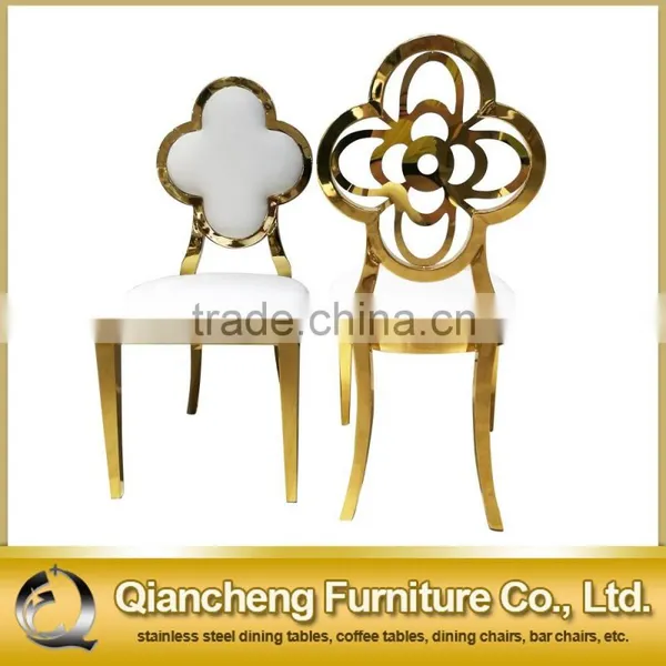 Leather Back Armless Wedding Party Modern Chair photo-5