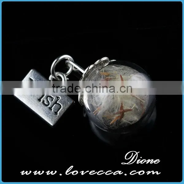Hot Sale DIY Jewelry Dandelion Glass Ball With Wish Pendant photo-3