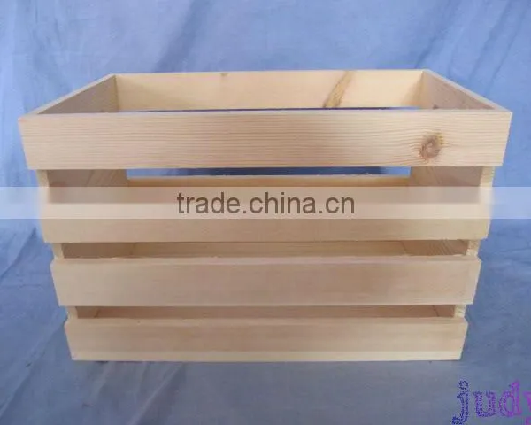 Nature Color Pine Wood Crates Wholesale photo-2
