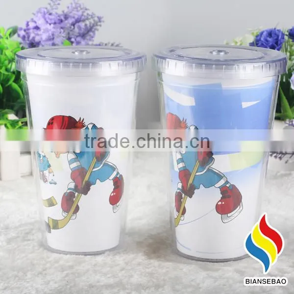 16oz Double Wall Plastic Color Changing Mug Hot Cold photo-6