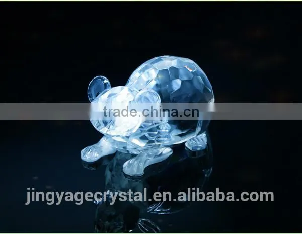 Latest Clear White Crystal Mouse Model Gift Craft photo-3