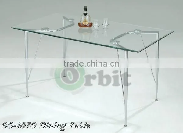 Modern Design Stainless Steel Glass Dining Table photo-2