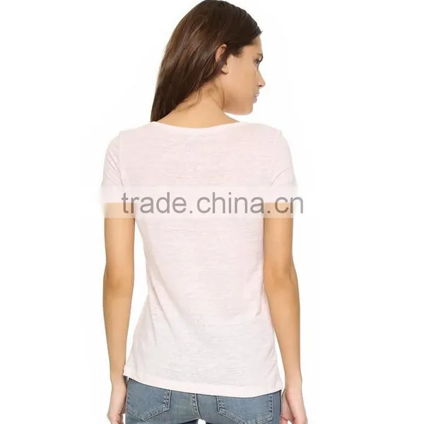 Women Embroidery Designs Custom T-shirt photo-3