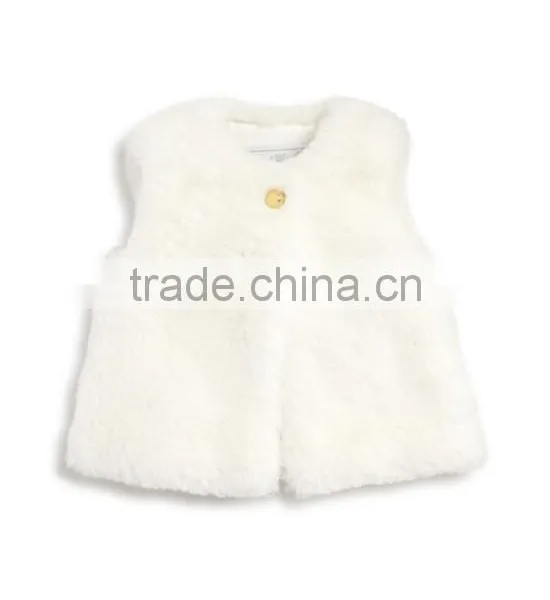 Infant Girls' Faux Fur Vest Wholesale Children's Boutique Clothing Kids Clothes HSC5623 photo-2