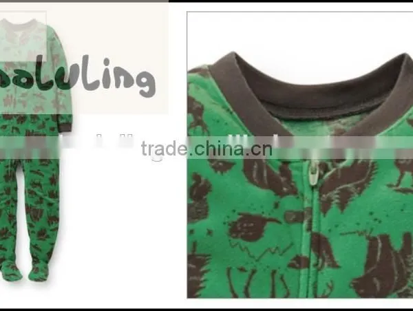 TinaLuLing 100% Cotton Unisex Red Winter One Piece Sleepwear Kids Footed Pajamas photo-6