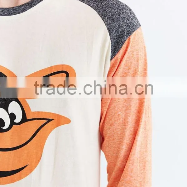 2016 New Design Custom Raglan T-shirt With Orioles Printed Front photo-3