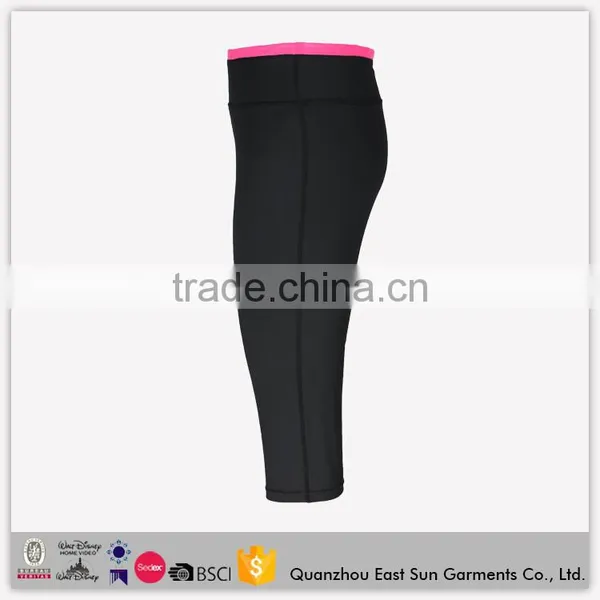 2017 Factory Price Cheap Fancy Sportswear Custom Design Sports Wear Dry Fit Workout Capri Yoga Pants For Women photo-3