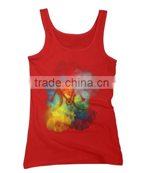 China Custom Printing 100 Cotton Womens Tank Top Loose,wholesale High Visibility Tank Top photo-4