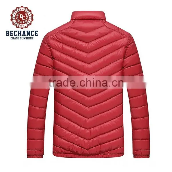 H1016 Mens Winter Down Coat Stand Collar Jacket Quilted Ultralight Down Jacket photo-2
