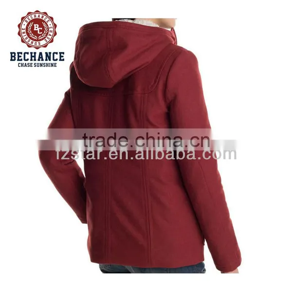 Ladies' Winter Wool Jacket With Fur Hood photo-3
