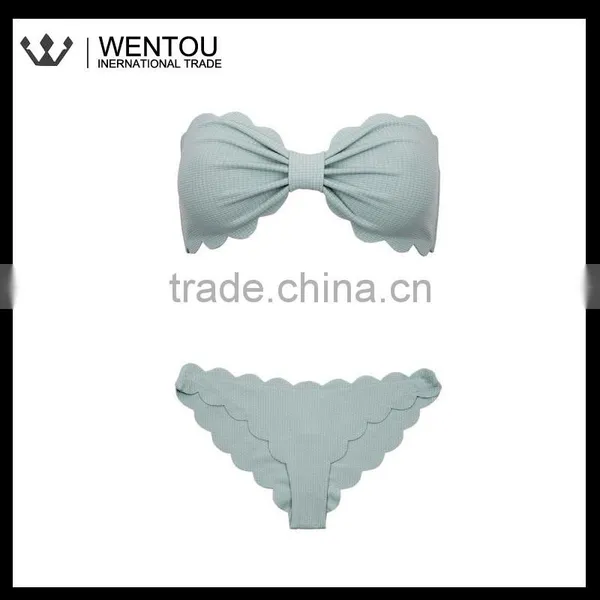 Personalized Scalloped Bandeau Bikini photo-6