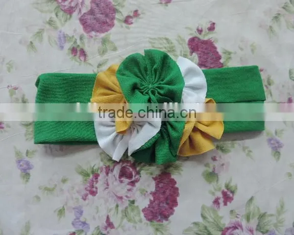 2016 Newest and Fashion Elastic Hair Band,three Flower Shape Headband,bright Colorful Hair Band With Elastic photo-3