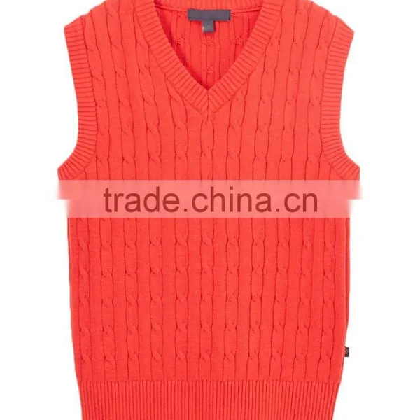 England Style V Neck Sweater Vest Unifrom Sleeveless Sweater photo-3