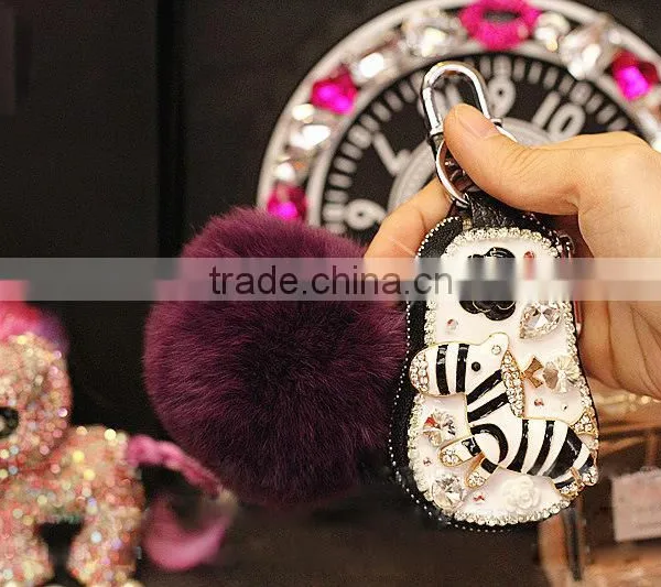 Stylish Diamond Key Holder Leather Wallet Case for Keys photo-6