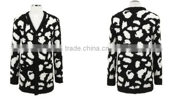 New Arrival Men's Leopard Cardigan Clothing Sweater photo-3