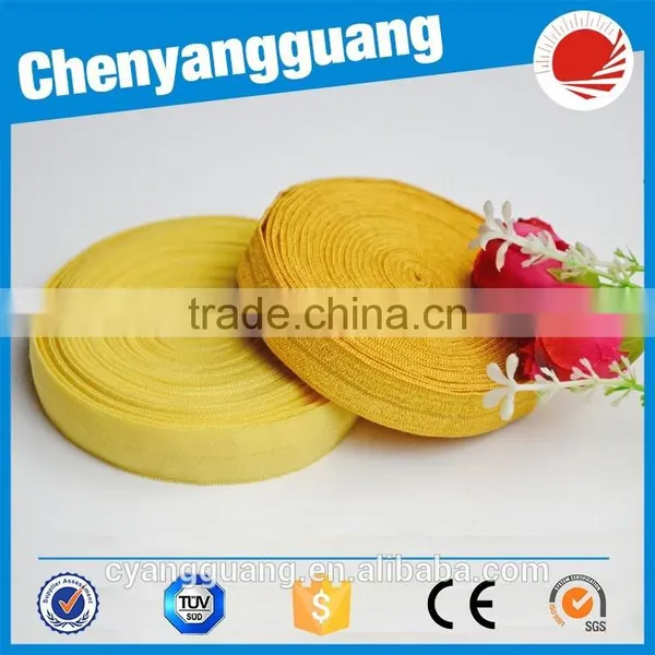 Shiny Solid Folding Over Elastic Band For Elastic Headbands Design photo-2