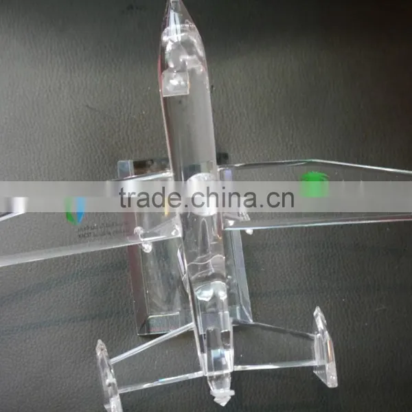 Noble Customized Made Crystal Airplane Model With Logo and Text Engraved Free photo-3