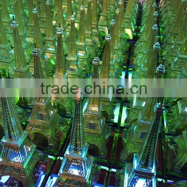 Hot Sale !!Wholesale Crystal Building Eiffel Tower 3d Model With Silver Plated For Wedding Gift Souvenir photo-2