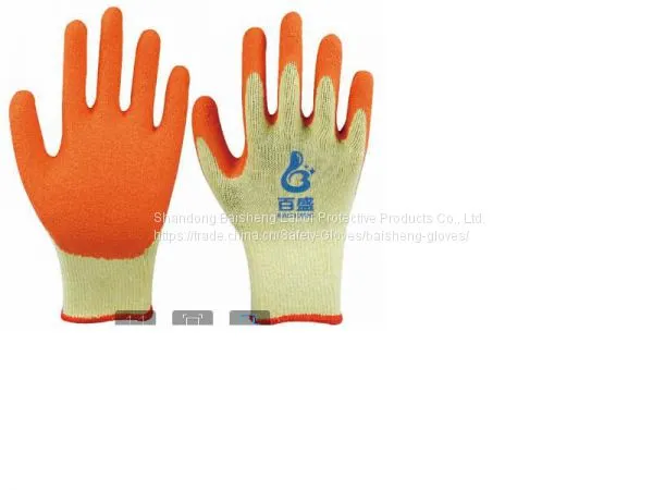 10G TC Gloves With Latex Coated Crinkle.work Gloves Safety Gloves Coated Gloves Protective Gloves Dipping Gloves