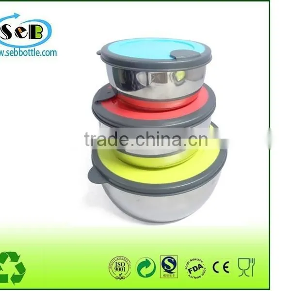 Round Stainless Steel Lunch Box With pp Lid , Lunch Container With pp Lid photo-2
