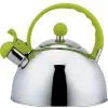 Whistling Kettle With Green Bakelite Handles