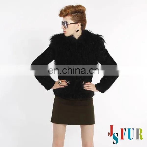 New Product Hotsale Beautiful Mongolian Fur Collar on Rabbit Fur Winter Jacket