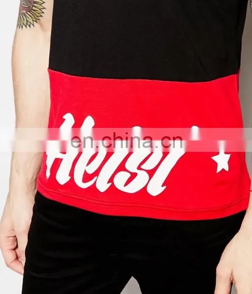 Red Printing Black o Neck Digital Printing Men Comfort Colors Tshirts photo-3