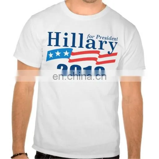 100% American Cotton Custom T Shirt Printing For 2017 American Presidential Election