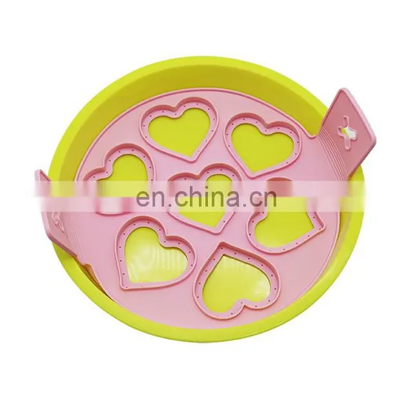 Customize Silicone Loving Heart Shaped Fried Egg Ring Omelette Egg Ring Pancake Poach Mold photo-5