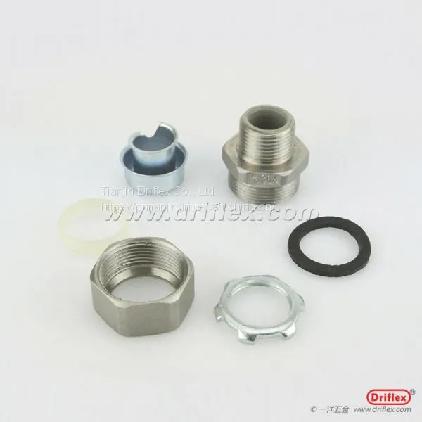 NPT 1 1/4 INCH STAINLESS STEEL 304 STRAIGHT FLEXIBLE CONDUIT CONNECTOR photo-5