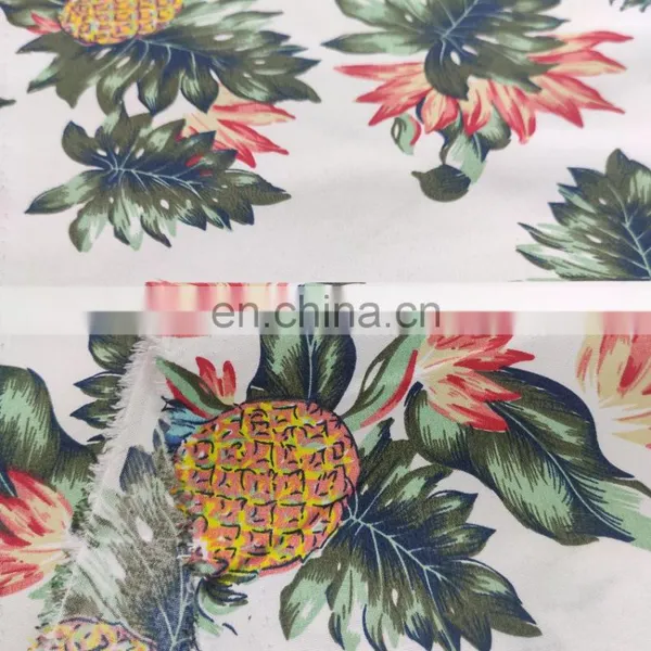 Fashional Hawaiian Printed Fabric Brushed Peach Skin Fabric For Beach Shorts/Shirt photo-4