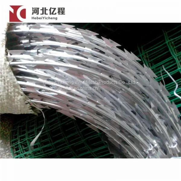 2020 Low Price High Quality Hot Galvanized Razor Barbed Wire,Concertina Razor Wire Real Factory photo-5