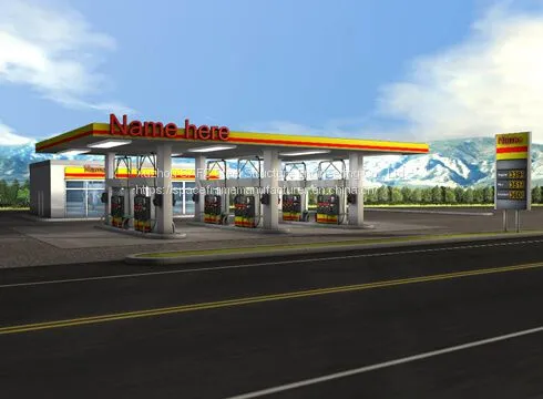 Different Types of Gas Station-3D Models photo-4