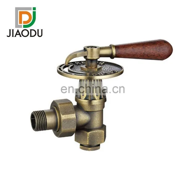 Traditional Antique Victorian Style Thermostatic Lockshield TRV Set of Pair Brass With Copper Finish Angled Radiator Valve photo-4